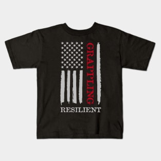 grappling American Flag Kids T-Shirt